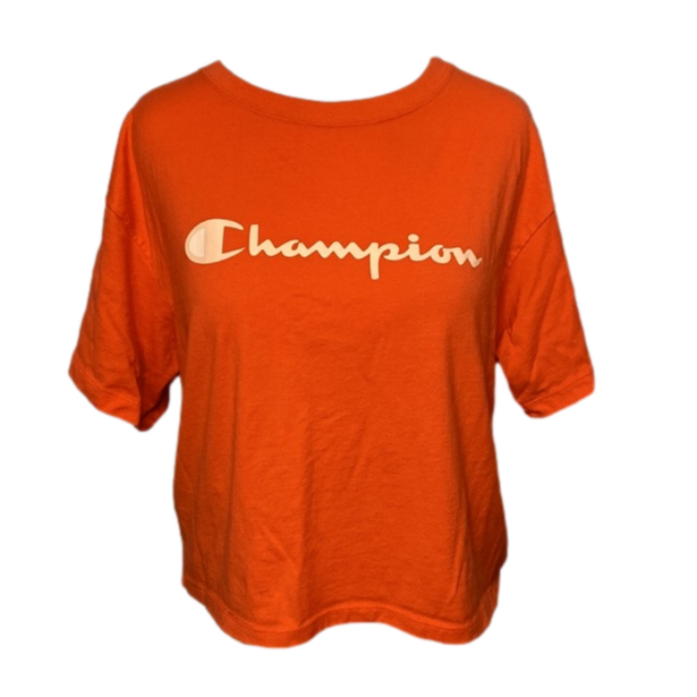 Champion Short Sleeve Crop Top Orange M